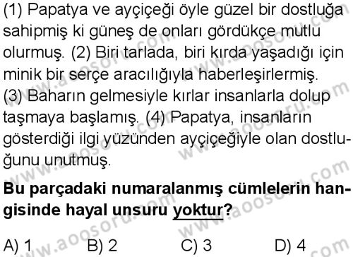 Türkçe 5 Dersi 2024-2025 yılı 1. Dönem sınavı 4. Soru Türkçe 5 Dersi 2024-2025 yılı 1. Dönem sınavı 4. Soru