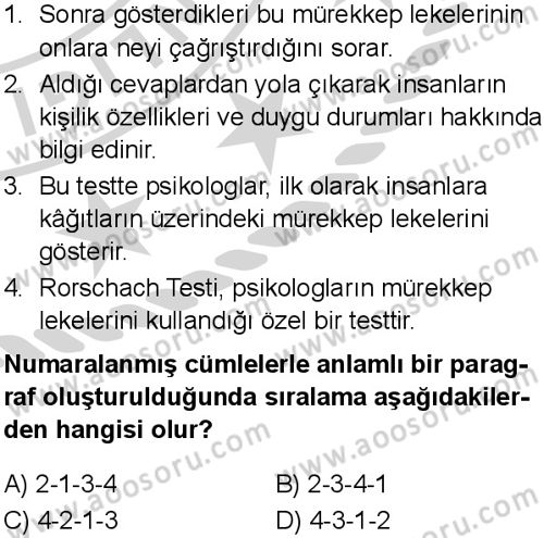 Türkçe 5 Dersi 2024-2025 yılı 1. Dönem sınavı 6. Soru Türkçe 5 Dersi 2024-2025 yılı 1. Dönem sınavı 6. Soru