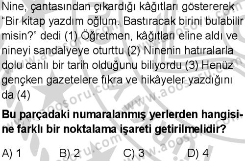 Türkçe 7 Dersi 2024-2025 yılı 1. Dönem sınavı 8. Soru Türkçe 7 Dersi 2024-2025 yılı 1. Dönem sınavı 8. Soru