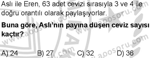 Matematik 7 Dersi 2024-2025 yılı 1. Dönem sınavı 2. Soru Matematik 7 Dersi 2024-2025 yılı 1. Dönem sınavı 2. Soru