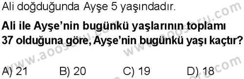 Matematik 7 Dersi 2024-2025 yılı 1. Dönem sınavı 5. Soru Matematik 7 Dersi 2024-2025 yılı 1. Dönem sınavı 5. Soru