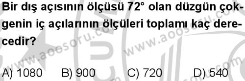 Matematik 7 Dersi 2024-2025 yılı 1. Dönem sınavı 7. Soru Matematik 7 Dersi 2024-2025 yılı 1. Dönem sınavı 7. Soru