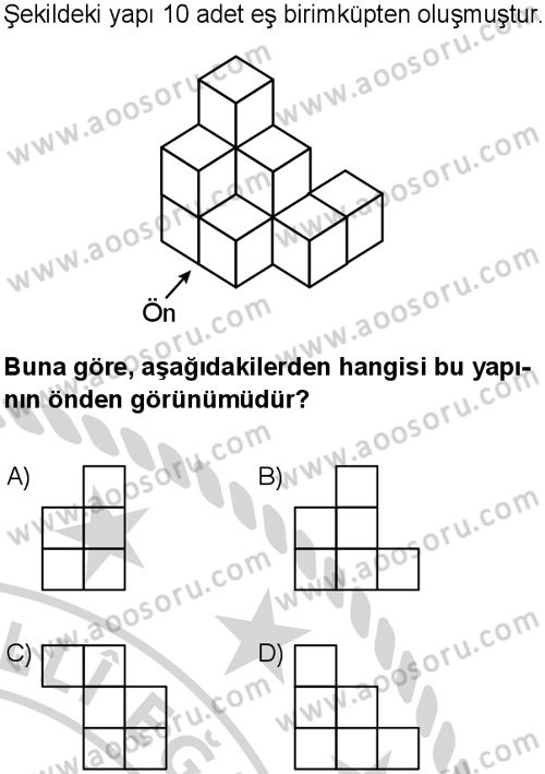 Matematik 7 Dersi 2024-2025 yılı 1. Dönem sınavı 9. Soru Matematik 7 Dersi 2024-2025 yılı 1. Dönem sınavı 9. Soru