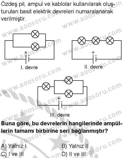 Fen Bilimleri 7 Dersi 2024-2025 yılı 1. Dönem sınavı 5. Soru Fen Bilimleri 7 Dersi 2024-2025 yılı 1. Dönem sınavı 5. Soru