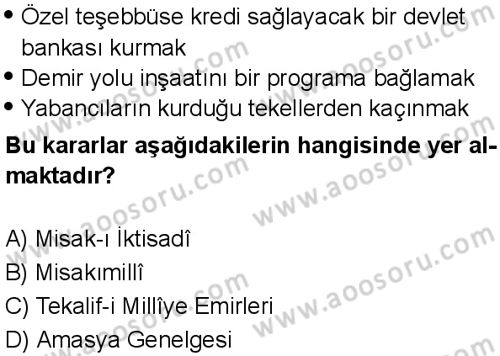T.C. İnklap Tarihi ve Atatürkçülük 8 Dersi 2024-2025 yılı 1. Dönem sınavı 8. Soru T.C. İnklap Tarihi ve Atatürkçülük 8 Dersi 2024-2025 yılı 1. Dönem sınavı 8. Soru