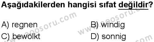 Almanca 8 Dersi 2024-2025 yılı 1. Dönem sınavı 10. Soru Almanca 8 Dersi 2024-2025 yılı 1. Dönem sınavı 10. Soru