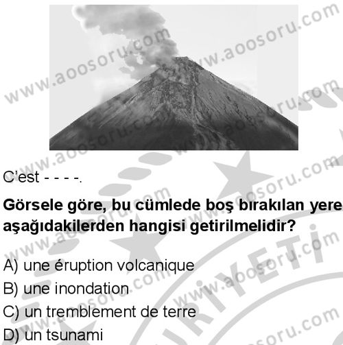 Fransızca 8 Dersi 2024-2025 yılı 1. Dönem sınavı 8. Soru Fransızca 8 Dersi 2024-2025 yılı 1. Dönem sınavı 8. Soru