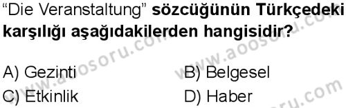 Almanca 5 Dersi 2024-2025 yılı 1. Dönem sınavı 8. Soru Almanca 5 Dersi 2024-2025 yılı 1. Dönem sınavı 8. Soru