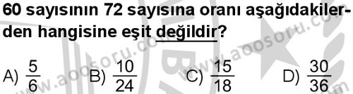 Matematik 6 Dersi 2024-2025 yılı 1. Dönem sınavı 5. Soru Matematik 6 Dersi 2024-2025 yılı 1. Dönem sınavı 5. Soru