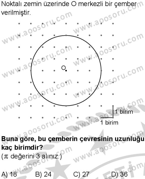 Matematik 6 Dersi 2024-2025 yılı 1. Dönem sınavı 7. Soru Matematik 6 Dersi 2024-2025 yılı 1. Dönem sınavı 7. Soru