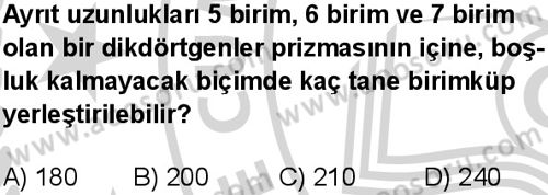 Matematik 6 Dersi 2024-2025 yılı 1. Dönem sınavı 8. Soru Matematik 6 Dersi 2024-2025 yılı 1. Dönem sınavı 8. Soru