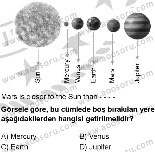 İngilizce 7 Dersi 2024-2025 yılı 1. Dönem sınavı 10. Soru İngilizce 7 Dersi 2024-2025 yılı 1. Dönem sınavı 10. Soru
