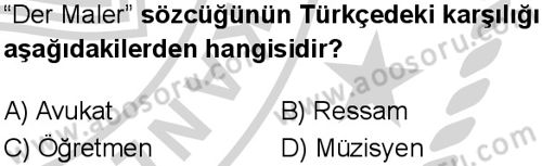 Almanca 7 Dersi 2024-2025 yılı 1. Dönem sınavı 9. Soru Almanca 7 Dersi 2024-2025 yılı 1. Dönem sınavı 9. Soru