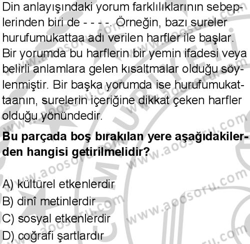 Din Kültürü ve Ahlak Bilgisi 7 Dersi 2024-2025 yılı 1. Dönem sınavı 8. Soru Din Kültürü ve Ahlak Bilgisi 7 Dersi 2024-2025 yılı 1. Dönem sınavı 8. Soru