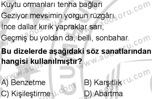 Türkçe 8 Dersi 2024-2025 yılı 1. Dönem sınavı 5. Soru Türkçe 8 Dersi 2024-2025 yılı 1. Dönem sınavı 5. Soru