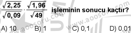 Matematik 8 Dersi 2024-2025 yılı 1. Dönem sınavı 3. Soru Matematik 8 Dersi 2024-2025 yılı 1. Dönem sınavı 3. Soru