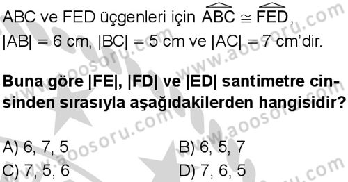 Matematik 8 Dersi 2024-2025 yılı 1. Dönem sınavı 7. Soru Matematik 8 Dersi 2024-2025 yılı 1. Dönem sınavı 7. Soru