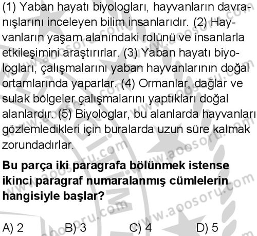 Türkçe 5 Dersi 2024-2025 yılı 2. Dönem sınavı 5. Soru Türkçe 5 Dersi 2024-2025 yılı 2. Dönem sınavı 5. Soru