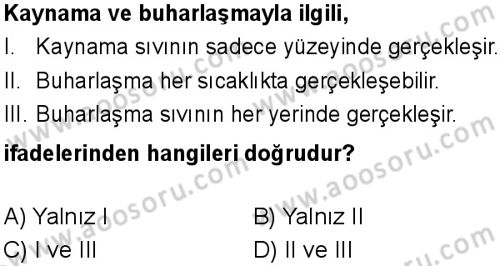 Fen Bilimleri 5 Dersi 2024-2025 yılı 2. Dönem sınavı 8. Soru Fen Bilimleri 5 Dersi 2024-2025 yılı 2. Dönem sınavı 8. Soru