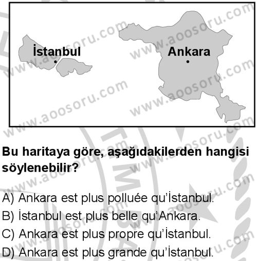 Fransızca 6 Dersi 2024-2025 yılı 2. Dönem sınavı 6. Soru Fransızca 6 Dersi 2024-2025 yılı 2. Dönem sınavı 6. Soru