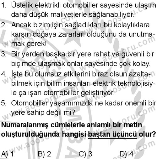 Türkçe 7 Dersi 2024-2025 yılı 2. Dönem sınavı 9. Soru Türkçe 7 Dersi 2024-2025 yılı 2. Dönem sınavı 9. Soru