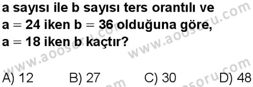Matematik 7 Dersi 2024-2025 yılı 2. Dönem sınavı 4. Soru Matematik 7 Dersi 2024-2025 yılı 2. Dönem sınavı 4. Soru