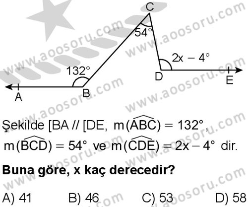 Matematik 7 Dersi 2024-2025 yılı 2. Dönem sınavı 8. Soru Matematik 7 Dersi 2024-2025 yılı 2. Dönem sınavı 8. Soru