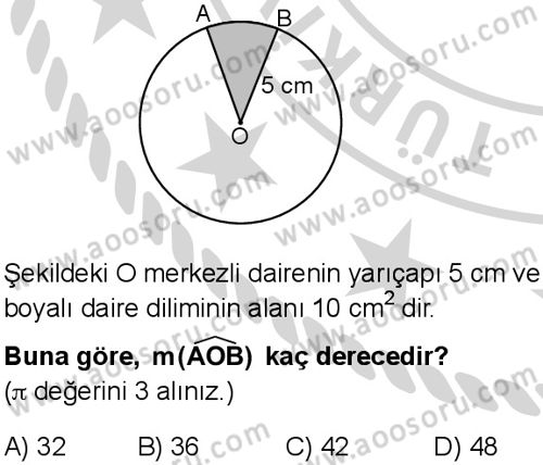 Matematik 7 Dersi 2024-2025 yılı 2. Dönem sınavı 10. Soru Matematik 7 Dersi 2024-2025 yılı 2. Dönem sınavı 10. Soru