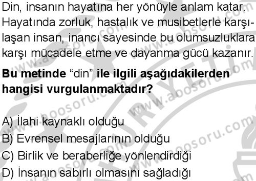 Din Kültürü ve Ahlak Bilgisi 8 Dersi 2024-2025 yılı 2. Dönem sınavı 5. Soru Din Kültürü ve Ahlak Bilgisi 8 Dersi 2024-2025 yılı 2. Dönem sınavı 5. Soru