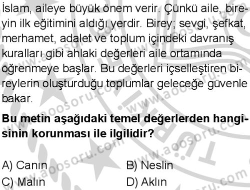 Din Kültürü ve Ahlak Bilgisi 8 Dersi 2024-2025 yılı 2. Dönem sınavı 6. Soru Din Kültürü ve Ahlak Bilgisi 8 Dersi 2024-2025 yılı 2. Dönem sınavı 6. Soru