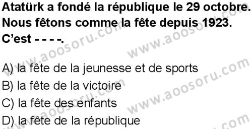 Fransızca 5 Dersi 2024-2025 yılı 2. Dönem sınavı 4. Soru Fransızca 5 Dersi 2024-2025 yılı 2. Dönem sınavı 4. Soru