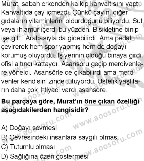 Türkçe 6 Dersi 2024-2025 yılı 2. Dönem sınavı 10. Soru Türkçe 6 Dersi 2024-2025 yılı 2. Dönem sınavı 10. Soru
