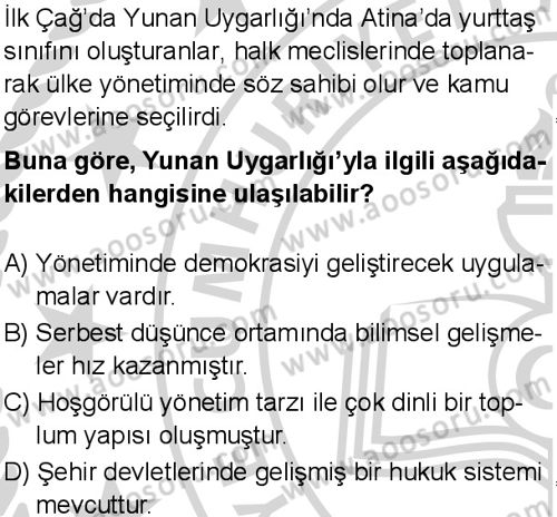 Sosyal Bilgiler 7 Dersi 2024-2025 yılı 2. Dönem sınavı 9. Soru Sosyal Bilgiler 7 Dersi 2024-2025 yılı 2. Dönem sınavı 9. Soru