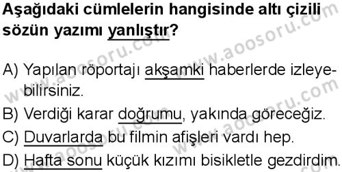 Türkçe 8 Dersi 2024-2025 yılı 2. Dönem sınavı 6. Soru Türkçe 8 Dersi 2024-2025 yılı 2. Dönem sınavı 6. Soru