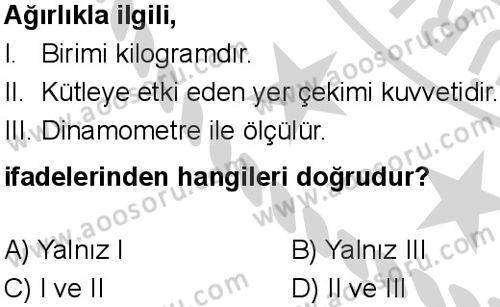 Fen Bilimleri 5 Dersi 2024-2025 yılı 3. Dönem sınavı 3. Soru