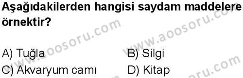 Fen Bilimleri 5 Dersi 2024-2025 yılı 3. Dönem sınavı 4. Soru