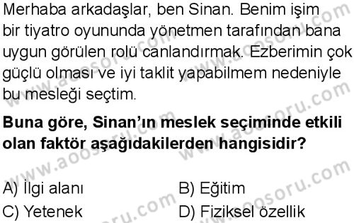 Sosyal Bilgiler 6 Dersi 2024-2025 yılı 3. Dönem sınavı 8. Soru