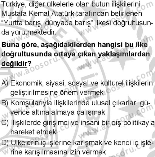 Sosyal Bilgiler 6 Dersi 2024-2025 yılı 3. Dönem sınavı 10. Soru