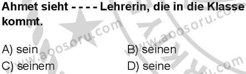 Almanca 6 Dersi 2024-2025 yılı 3. Dönem sınavı 3. Soru