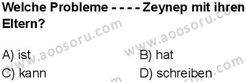Almanca 6 Dersi 2024-2025 yılı 3. Dönem sınavı 5. Soru