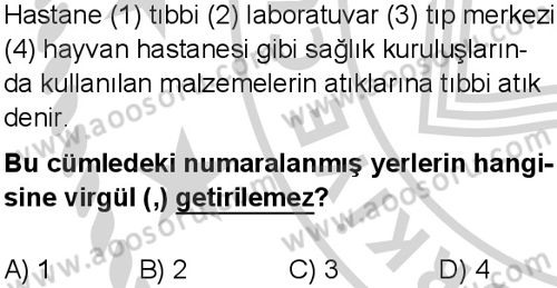 Türkçe 7 Dersi 2024-2025 yılı 3. Dönem sınavı 7. Soru