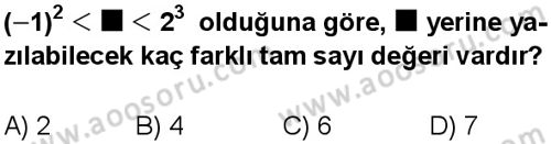 Matematik 7 Dersi 2024-2025 yılı 3. Dönem sınavı 2. Soru
