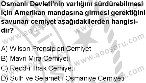 T.C. İnklap Tarihi ve Atatürkçülük 8 Dersi 2024-2025 yılı 3. Dönem sınavı 4. Soru