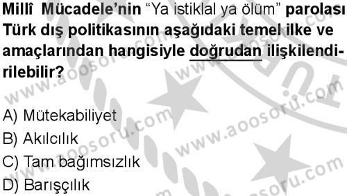 T.C. İnklap Tarihi ve Atatürkçülük 8 Dersi 2024-2025 yılı 3. Dönem sınavı 9. Soru