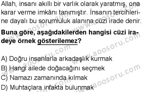 Din Kültürü ve Ahlak Bilgisi 8 Dersi 2024-2025 yılı 3. Dönem sınavı 2. Soru