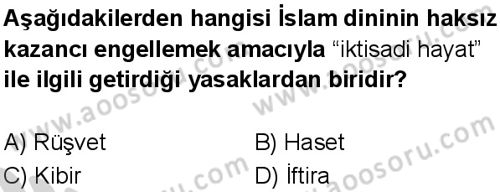 Din Kültürü ve Ahlak Bilgisi 8 Dersi 2024-2025 yılı 3. Dönem sınavı 7. Soru