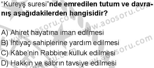 Din Kültürü ve Ahlak Bilgisi 8 Dersi 2024-2025 yılı 3. Dönem sınavı 8. Soru