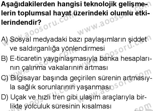 Sosyal Bilgiler 5 Dersi 2024-2025 yılı 3. Dönem sınavı 10. Soru