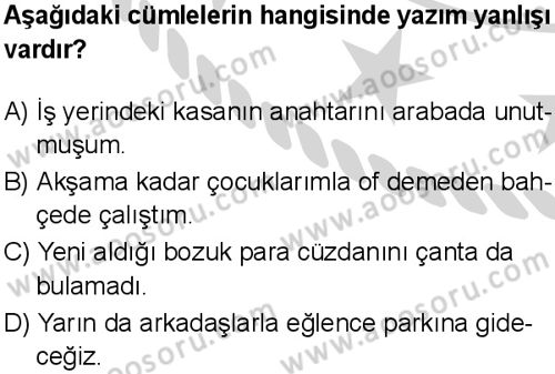 Türkçe 6 Dersi 2024-2025 yılı 3. Dönem sınavı 4. Soru