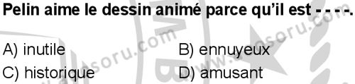 Fransızca 7 Dersi 2024-2025 yılı 3. Dönem sınavı 3. Soru